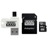 Memory card GOODRAM All in One 64GB MICRO CARD class 10 UHS I + card reader (M1A4-0640R12)