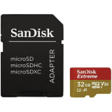 Memory card SanDisk Extreme microSDHC 32GB for Action Cams and Drones + SD Adapter (SDSQXAF-032G-GN6AA)