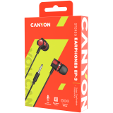 Earphones Canyon EP-3 Mic 1.2m Red (CNE-CEP3R)