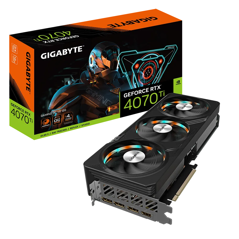 Videokarte GIGABYTE GeForce RTX 4070 Ti GAMING OC 12 GB (GV-N407TGAMING OCV2-12GD)
