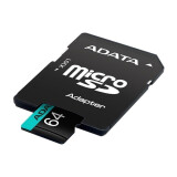 Memory card ADATA 64Gb MicroSD + SD adapter (AUSDX64GUI3V30SA2-RA1)