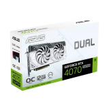 Videokarte ASUS NVIDIA GeForce RTX 4070 SUPER 12 GB (DUAL-RTX4070S-O12G-WHITE)