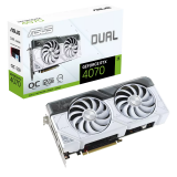 Videokarte ASUS NVIDIA GeForce RTX 4070 12 GB (DUAL-RTX4070-O12G-WHITE)
