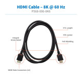 EATON TRIPPLITE 8K HDMI Cable M/M (P568-006-8K6)