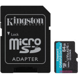 Memory card 64Gb MicroSD Kingston + SD adapter (SDCG3/64GB)