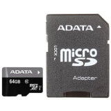 Memory card ADATA 64Gb MicroSD + SD adapter (AUSDX64GUICL10-RA1)