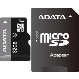 Memory card ADATA 32Gb MicroSD + SD adapter (AUSDH32GUICL10-RA1)