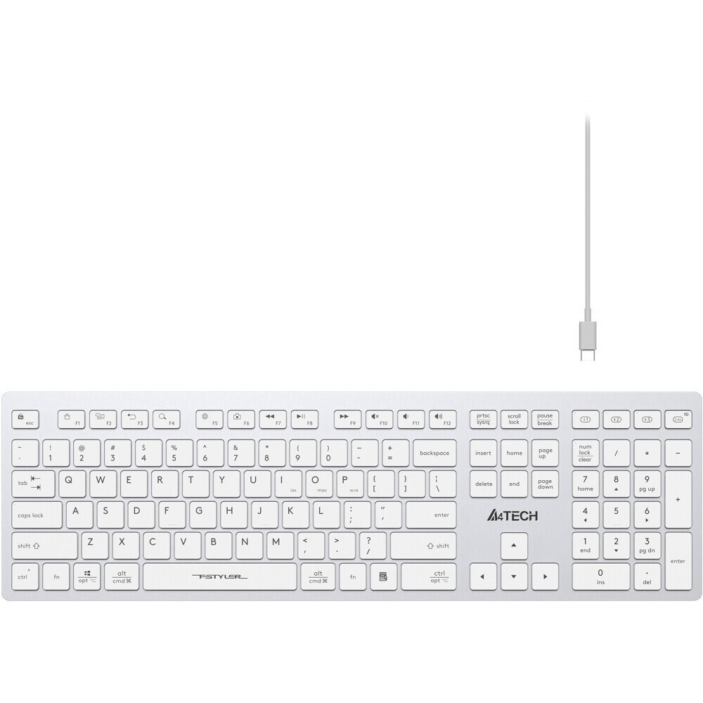 Tastatūra A4Tech FBX50C White - foto 2