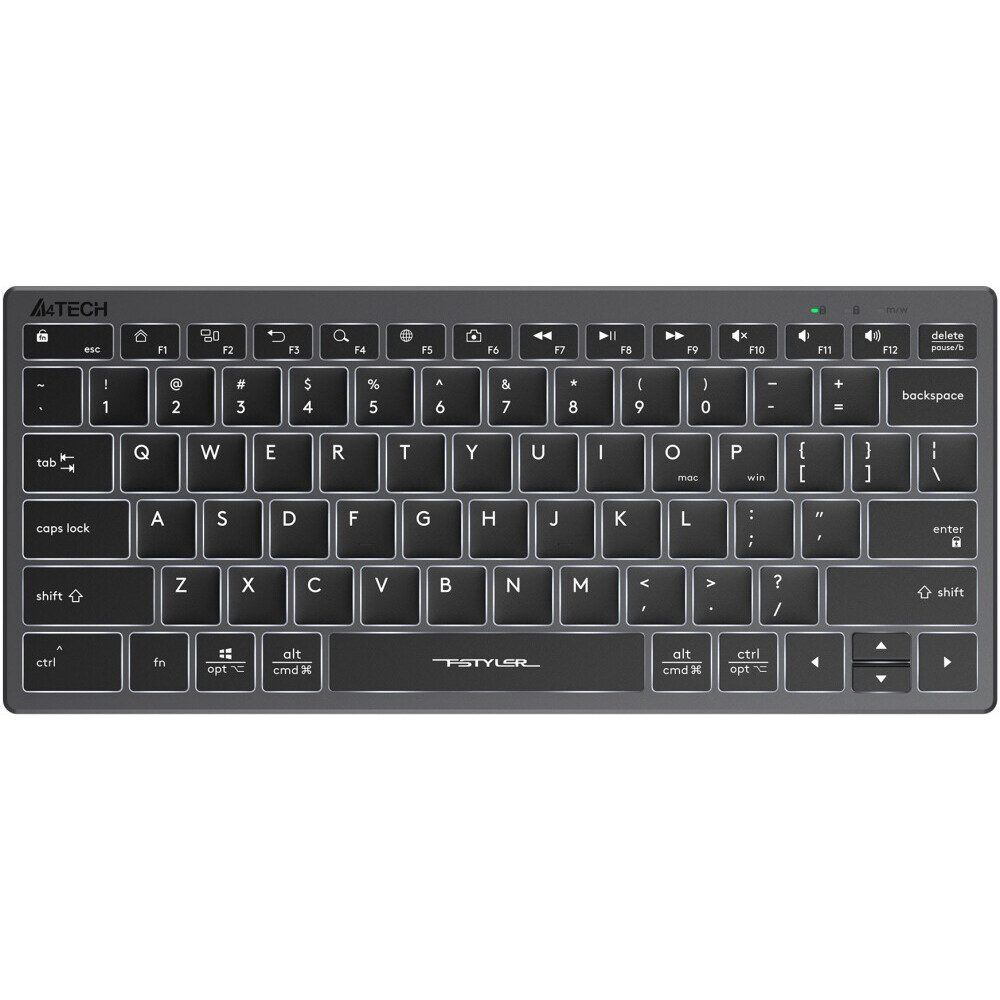 Tastatūra A4Tech Fstyler FX61 Grey/White