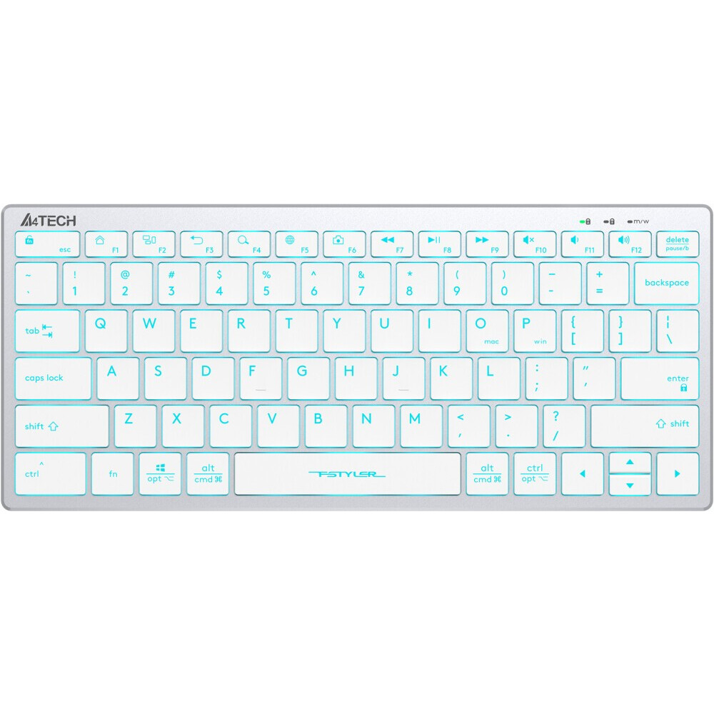 Tastatūra A4Tech Fstyler FX61 White/Blue