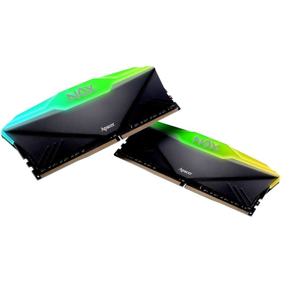 Operatīvā atmiņa 16Gb DDR4 3200MHz Apacer NOX RGB Black (AH4U16G32C28YNBAA-2) (2x8Gb KIT) - foto 2