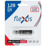 USB zibatmiņa 128Gb Flexis RB-108 3.0 Black (FUB30128RBK-108)