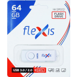 USB zibatmiņa 64Gb Flexis RB-101 White (FUB30064RW-101)