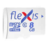 La carte mémoire 8Gb MicroSD Flexis + SD adapter (FMSD008GU1A)