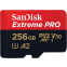 Atmiņas kartes 256Gb MicroSD SanDisk Extreme Pro (SDSQXCD-256G-GN6MA)