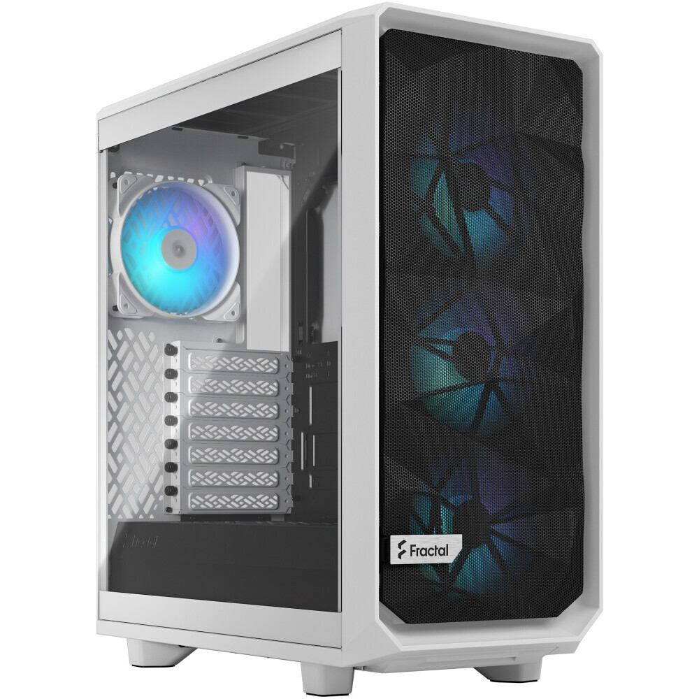 Datoru korpuss Fractal Design Meshify 2 Compact RGB White TG Clear Tint - FD-C-MES2C-08