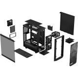 Datoru korpuss Fractal Design Meshify 2 Compact Lite Black TG Light Tint (FD-C-MEL2C-03)