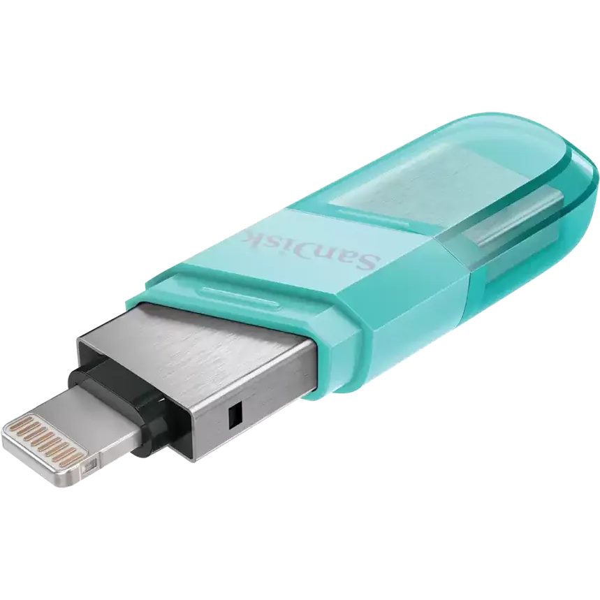 USB zibatmiņa 64Gb SanDisk iXpand Flip (SDIX90N-064G-GN6NK) - foto 2