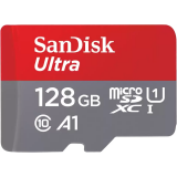 Atmiņas kartes 128Gb MicroSD SanDisk Ultra + SD adapter (SDSQUAB-128G-GN6MN)