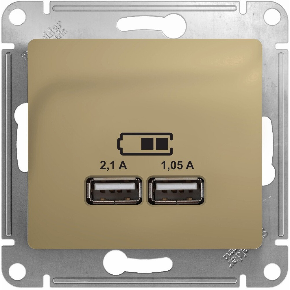 USB rozete Schneider Electric Glossa GSL000433