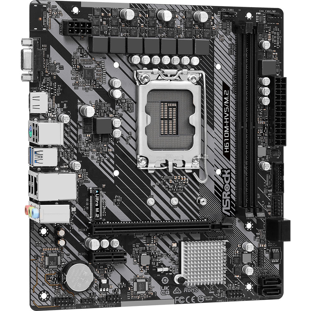 Pamatplate ASRock H610M-HVS/M.2 R2.0 - foto 3