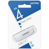 USB zibatmiņa 4Gb SmartBuy Scout White (SB004GB2SCW)