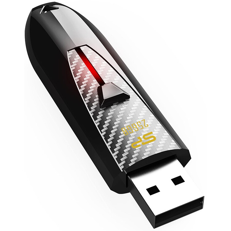 USB zibatmiņa 256Gb Silicon Power Blaze B25 Black (SP256GBUF3B25V1K) - foto 2