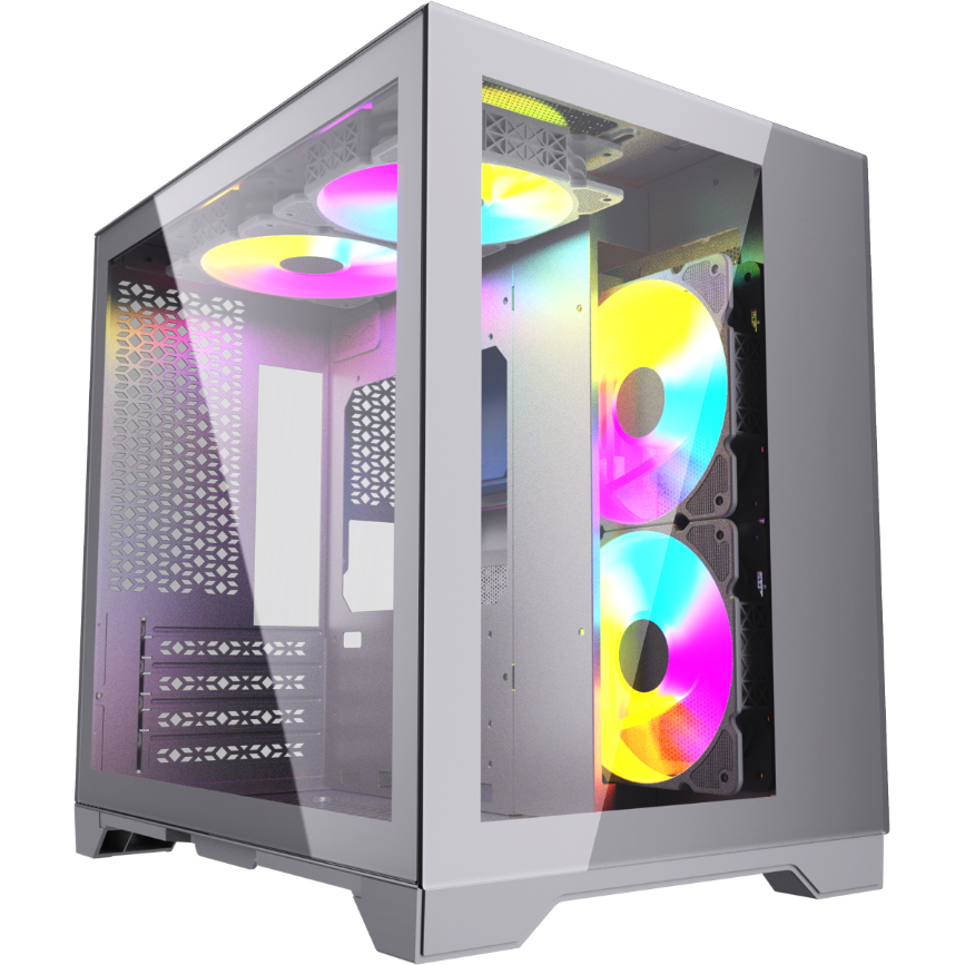 Datoru korpuss Powercase Vision Micro White - CVWM-L4