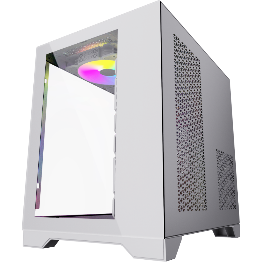 Datoru korpuss Powercase Vision Micro White - CVWM-L4 - foto 2