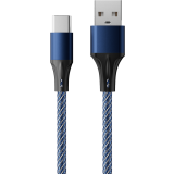 Kabelis USB - USB Type-C, 1m, Accessstyle AC30-F100M Black/Blue