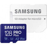 Atmiņas kartes 128Gb MicroSD Samsung PRO Plus + SD adapter (MB-MD128KA)