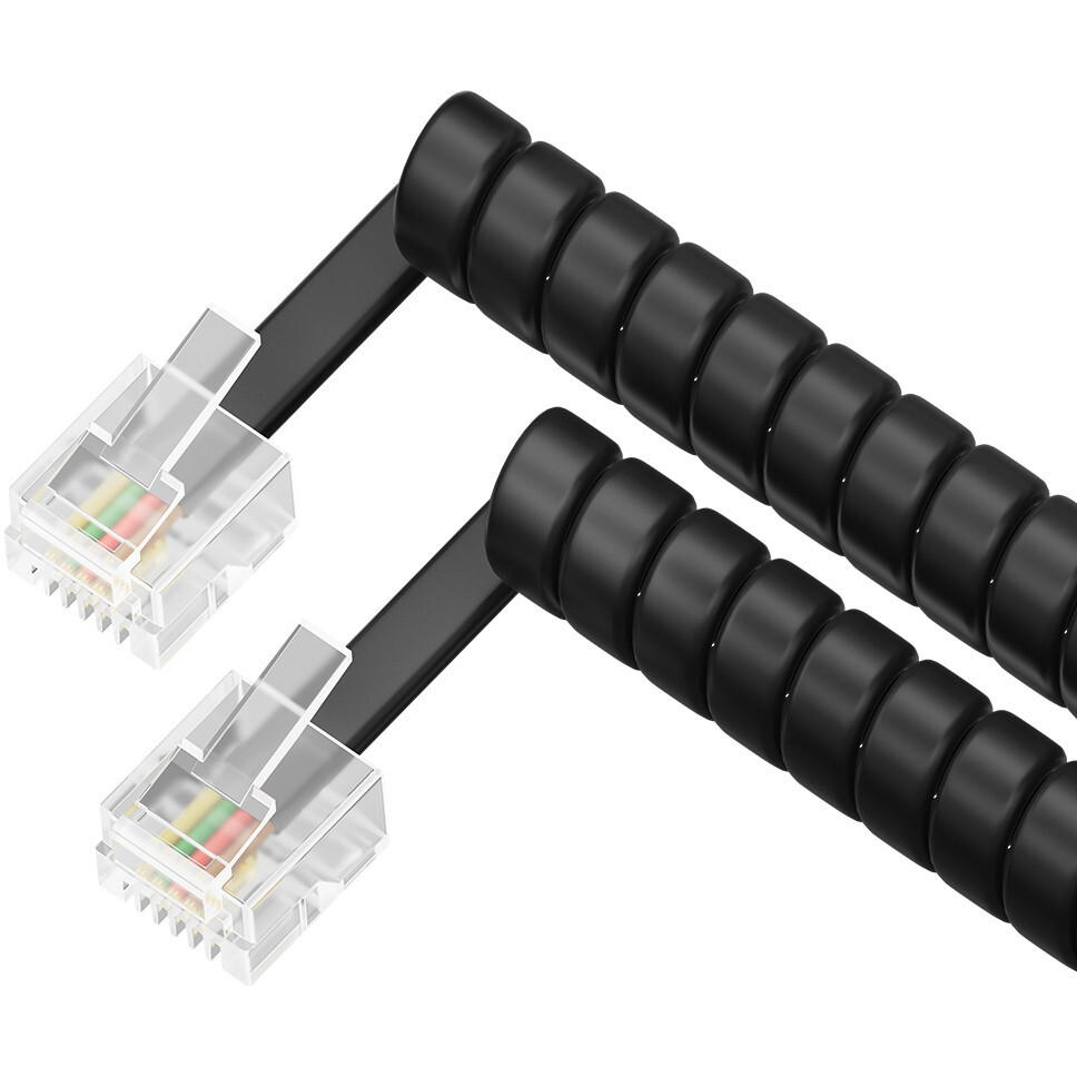 Câble téléphonique 6p4c, 10m, Greenconnect GCR-TP6P4C-TW-10.0m