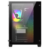 Datoru korpuss 1STPLAYER MEGAVIEW MV7 Black (MV7-BK)