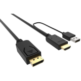 Cable DisplayPort (M) - HDMI (M), 2m, Buro HDMI-DP-2M