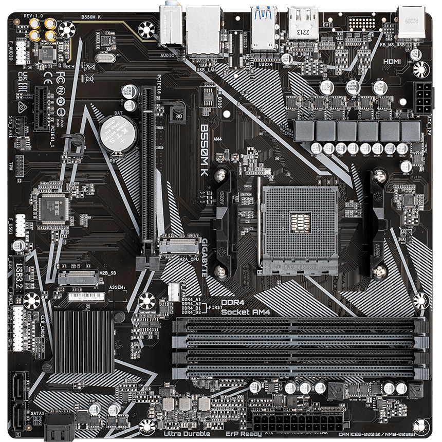 Pamatplate Gigabyte B550M K - foto 3
