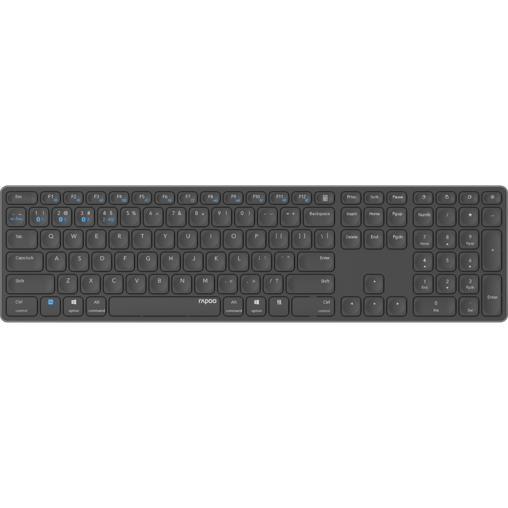 Tastatūra Rapoo E9800M Dark Grey - 14517