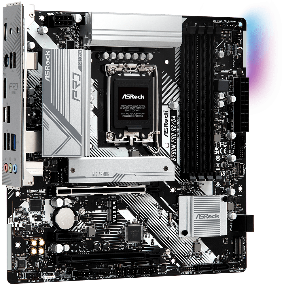 Pamatplate ASRock B760M Pro RS/D4 - B760M PRO RS/D4 - foto 3