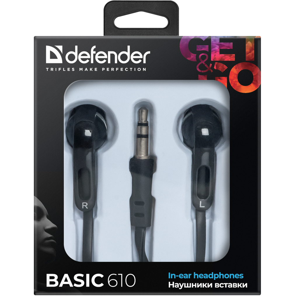 Austiņas Defender Basic-610 Black - 63610 - foto 2