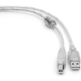 Kabelis USB 2.0 A (M) - B (M), 0.75m, Gembird CCF-USB2-AMBM-TR-0.75M