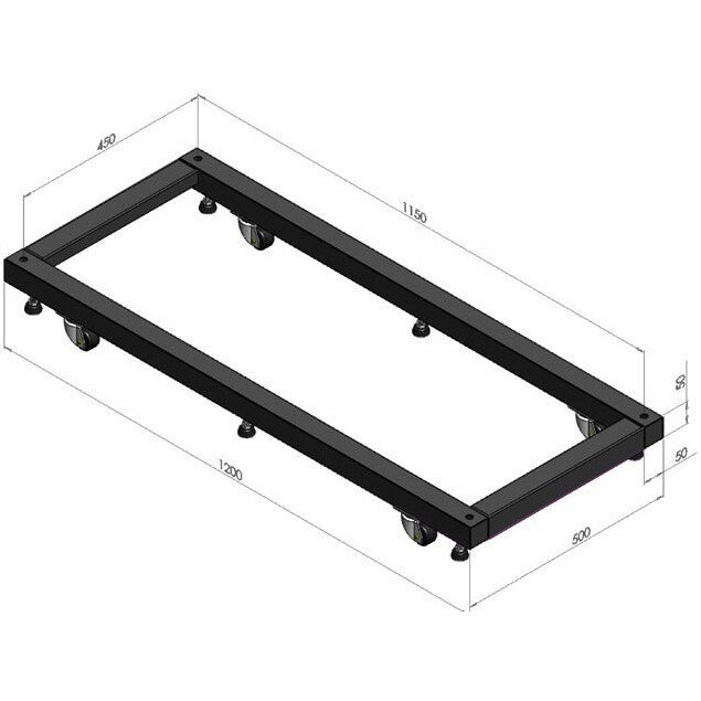 Statņu pamatne Hyperline ORV-BSM-1000