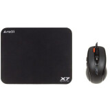 Pele + paliktnis A4Tech X-7120 Black (X-710BK+X7-200MP)