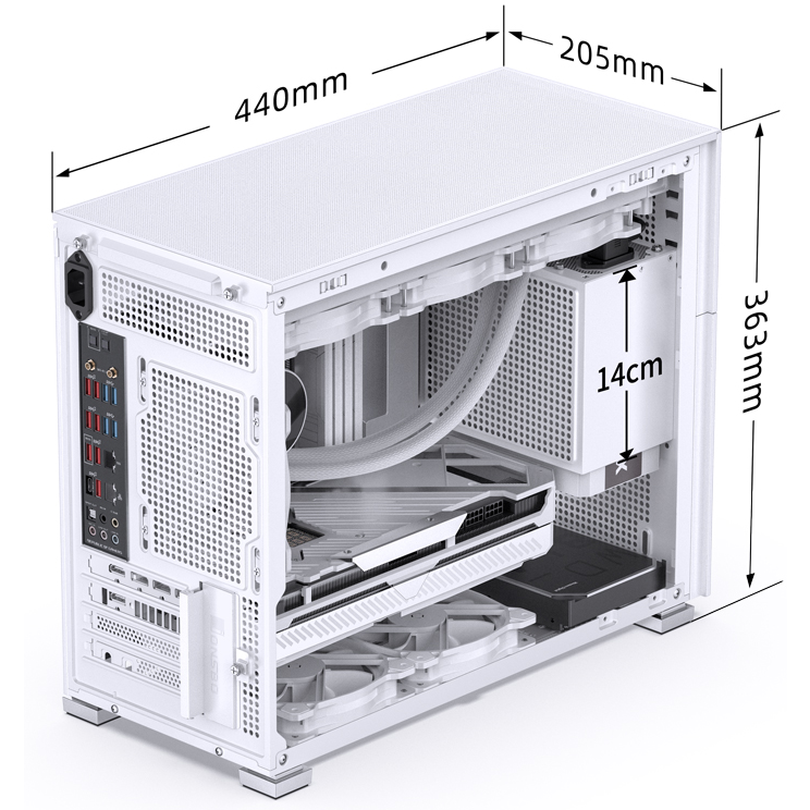 Datoru korpuss Jonsbo D31 STD SC White - D31 STD WHITE SC - foto 6