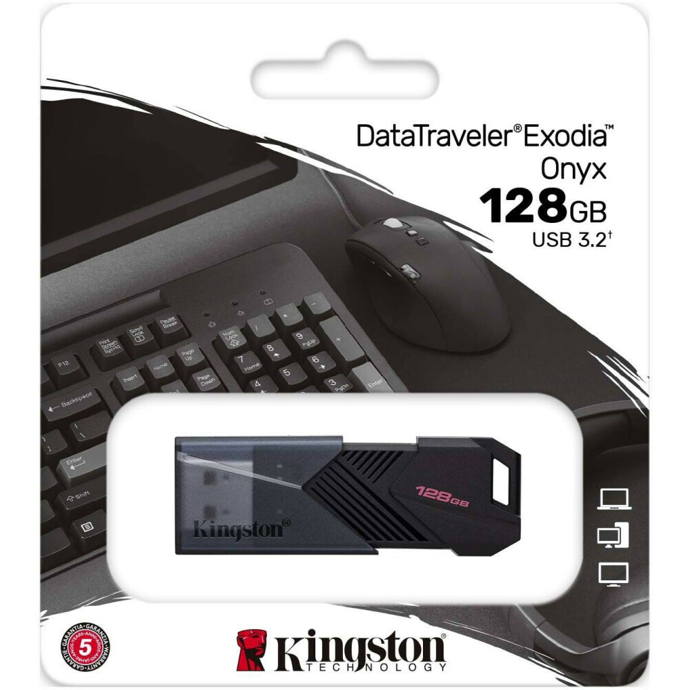 USB zibatmiņa Kingston 128Gb DataTraveler Exodia Onyx Black (DTXON/128GB) - foto 3