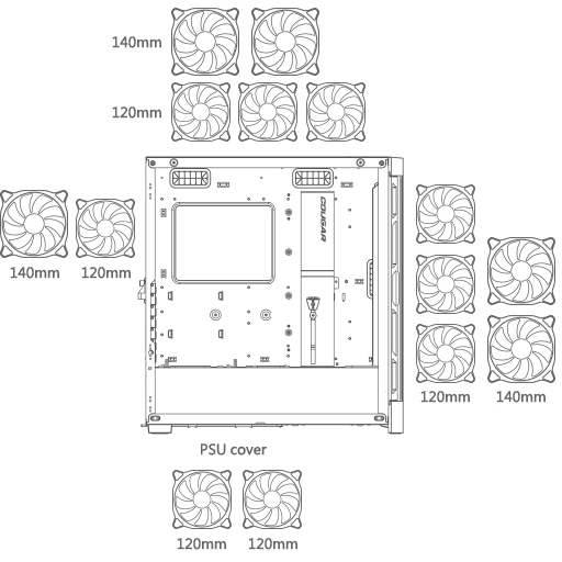 Datoru korpuss Cougar Airface Pro RGB Black - foto 12