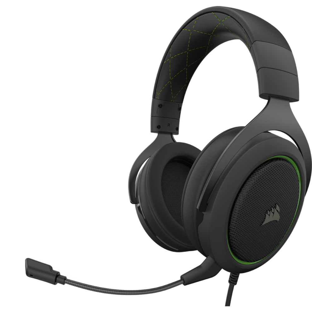 Austiņas Headset Corsair HS50 PRO STEREO Black/Green (CA-9011216-EU)