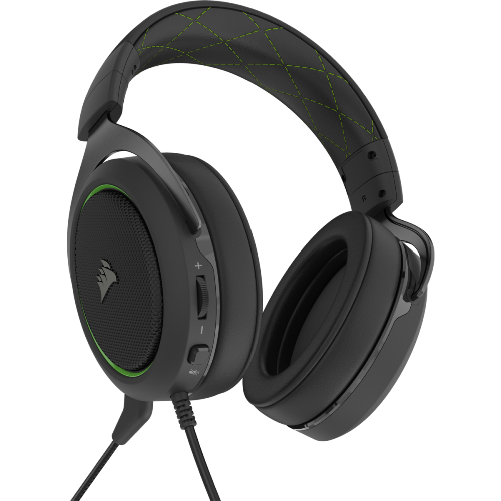 Austiņas Headset Corsair HS50 PRO STEREO Black/Green (CA-9011216-EU) - foto 2