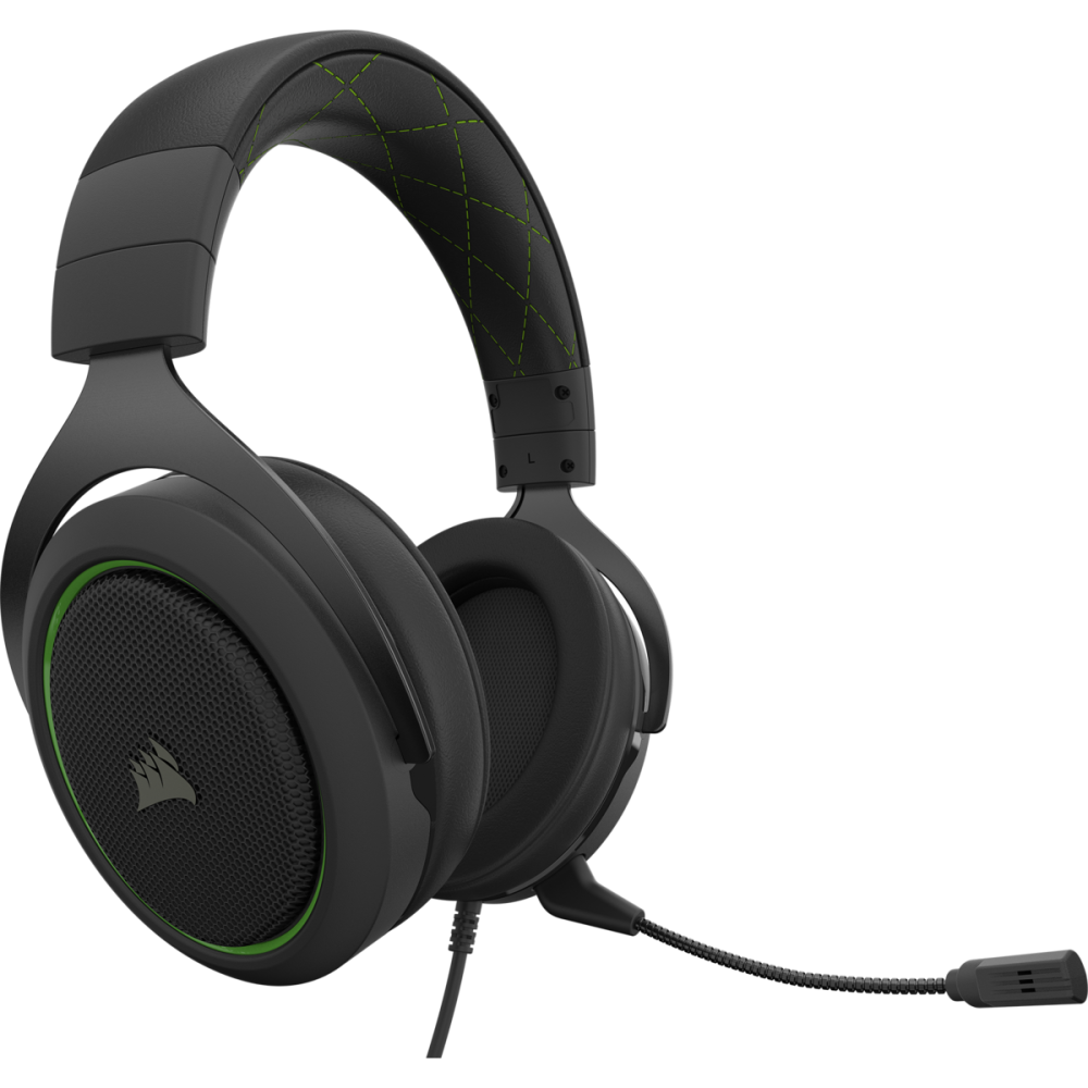 Austiņas Headset Corsair HS50 PRO STEREO Black/Green (CA-9011216-EU) - foto 3