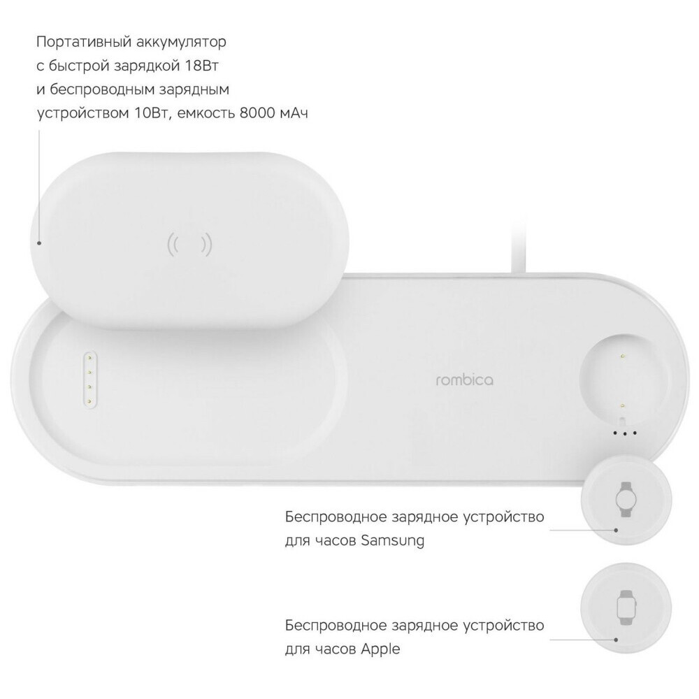 Wireless charger Rombica NEO DeskStation - NQ-00910 - foto 5