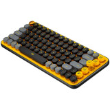 Tastatūra LOGITECH POP Keys Bluetooth Mechanical Keyboard BLAST YELLOW US (920-010735)