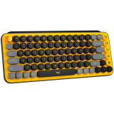 Tastatūra LOGITECH POP Keys Bluetooth Mechanical Keyboard BLAST YELLOW US (920-010735)